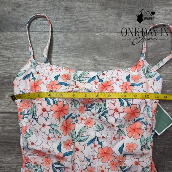 Eomenie Floral Tummy Control One Piece Swimsuit Size M - Picture 5 of 7